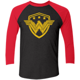 T-Shirts Vintage Black/Vintage Red / X-Small Wonder Eagle Men's Triblend 3/4 Sleeve