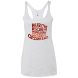 T-Shirts Heather White / X-Small Wonka Brown Women's Triblend Racerback Tank