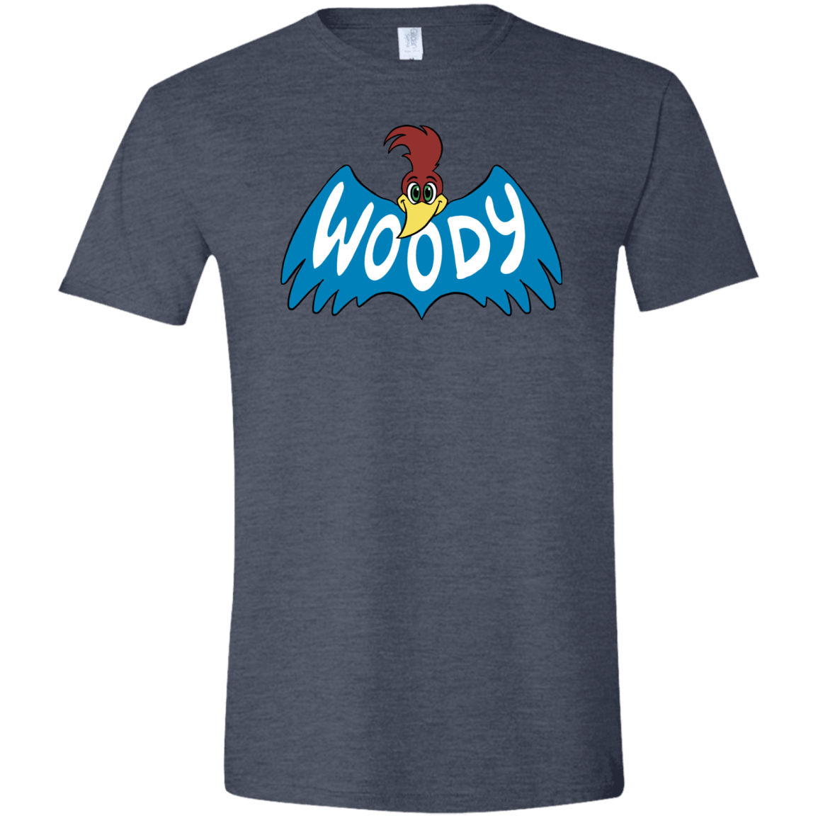 T-Shirts Heather Navy / S Woodpecker Men's Semi-Fitted Softstyle