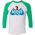 T-Shirts Heather White/Envy / X-Small Woodpecker Men's Triblend 3/4 Sleeve