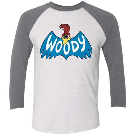 T-Shirts Heather White/Premium Heather / X-Small Woodpecker Men's Triblend 3/4 Sleeve