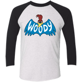 T-Shirts Heather White/Vintage Black / X-Small Woodpecker Men's Triblend 3/4 Sleeve