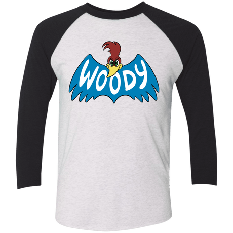 T-Shirts Heather White/Vintage Black / X-Small Woodpecker Men's Triblend 3/4 Sleeve