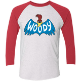 T-Shirts Heather White/Vintage Red / X-Small Woodpecker Men's Triblend 3/4 Sleeve