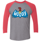 T-Shirts Premium Heather/Vintage Red / X-Small Woodpecker Men's Triblend 3/4 Sleeve