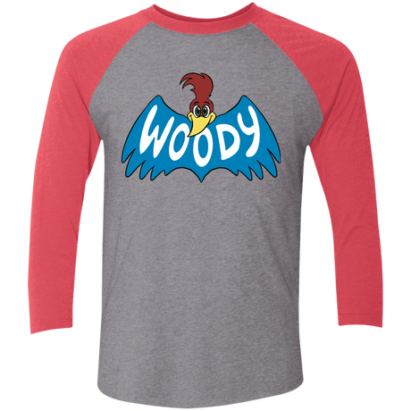 T-Shirts Premium Heather/Vintage Red / X-Small Woodpecker Men's Triblend 3/4 Sleeve