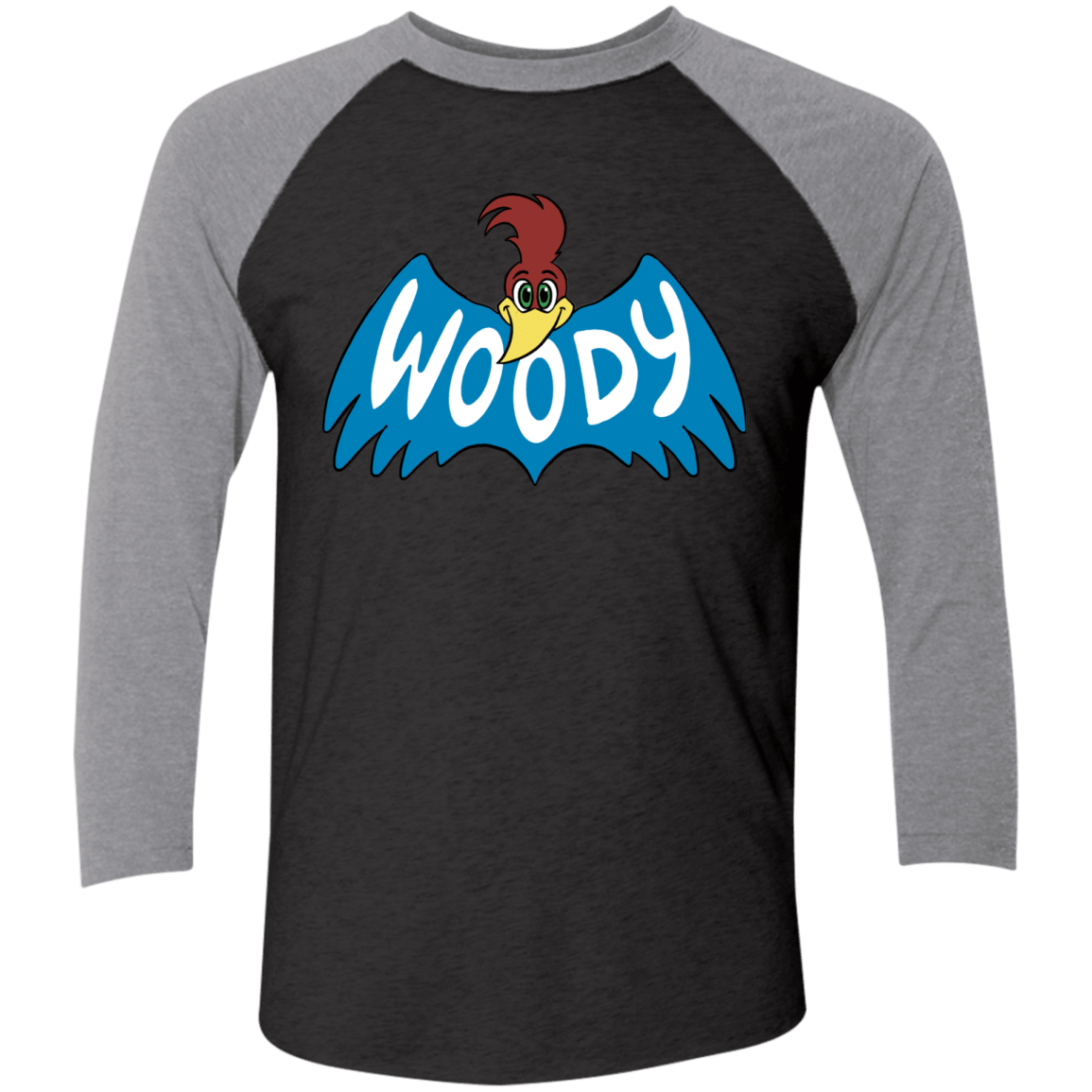 T-Shirts Vintage Black/Premium Heather / X-Small Woodpecker Men's Triblend 3/4 Sleeve