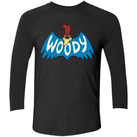 T-Shirts Vintage Black/Vintage Black / X-Small Woodpecker Men's Triblend 3/4 Sleeve