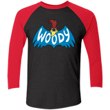 T-Shirts Vintage Black/Vintage Red / X-Small Woodpecker Men's Triblend 3/4 Sleeve