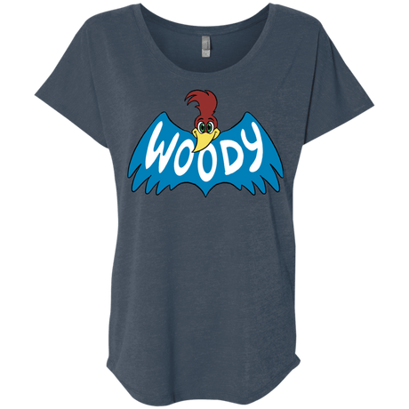 T-Shirts Indigo / X-Small Woodpecker Triblend Dolman Sleeve