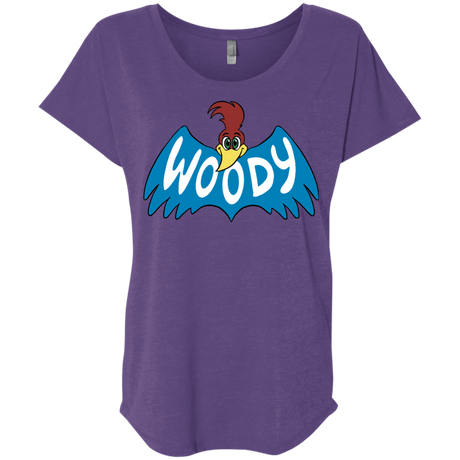 T-Shirts Purple Rush / X-Small Woodpecker Triblend Dolman Sleeve