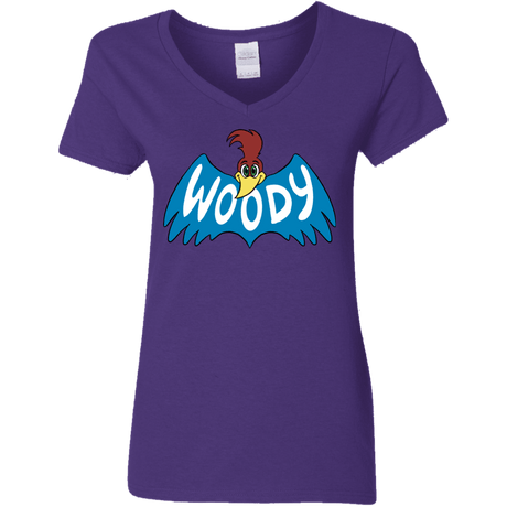 T-Shirts Purple / S Woodpecker Women's V-Neck T-Shirt