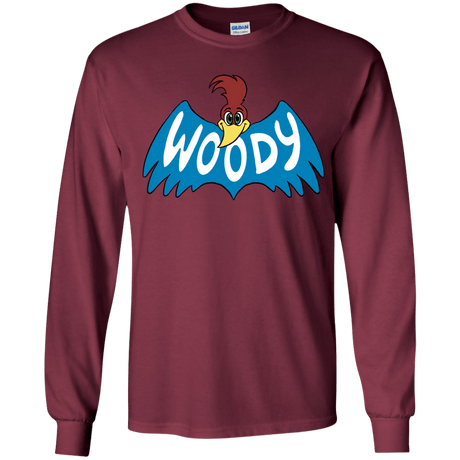 T-Shirts Maroon / YS Woodpecker Youth Long Sleeve T-Shirt