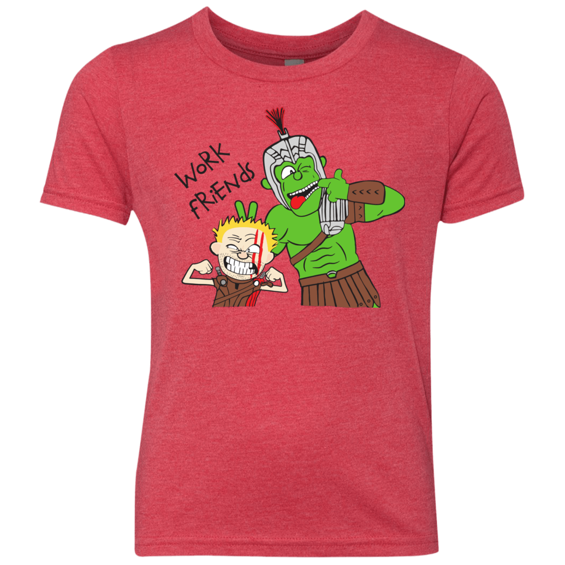 T-Shirts Vintage Red / YXS Work Friends Youth Triblend T-Shirt