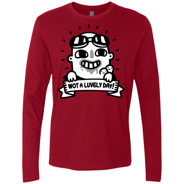 T-Shirts Cardinal / Small Wot A Luvely Day Men's Premium Long Sleeve