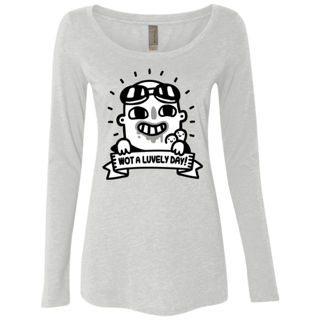 T-Shirts Heather White / Small Wot A Luvely Day Women's Triblend Long Sleeve Shirt