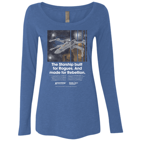 T-Shirts Vintage Royal / Small X-Fighter Women's Triblend Long Sleeve Shirt