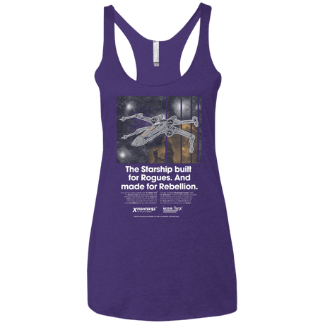 T-Shirts Purple / X-Small X-Fighter Women's Triblend Racerback Tank