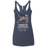 T-Shirts Vintage Navy / X-Small X-Fighter Women's Triblend Racerback Tank