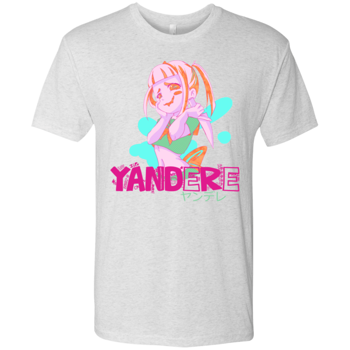 T-Shirts Heather White / Small Yandere Men's Triblend T-Shirt