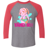 T-Shirts Premium Heather/ Vintage Red / X-Small Yandere Triblend 3/4 Sleeve