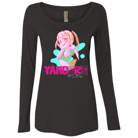 T-Shirts Vintage Black / Small Yandere Women's Triblend Long Sleeve Shirt