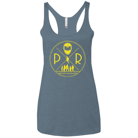 T-Shirts Indigo / X-Small Yellow Power Women's Triblend Racerback Tank