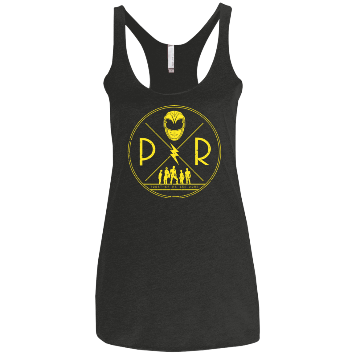 T-Shirts Vintage Black / X-Small Yellow Power Women's Triblend Racerback Tank