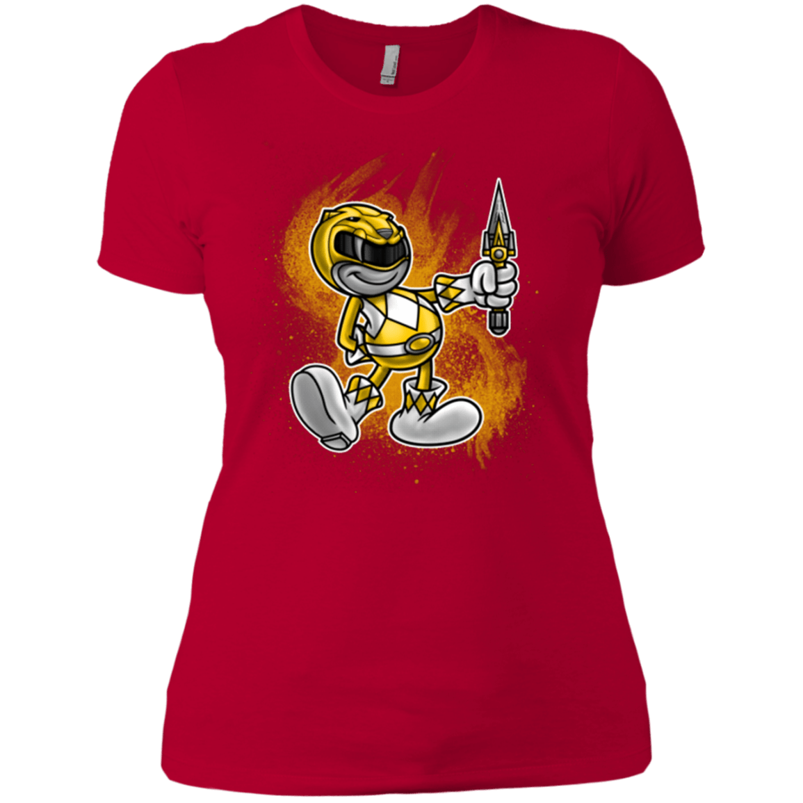 T-Shirts Red / X-Small Yellow Ranger Artwork Women's Premium T-Shirt