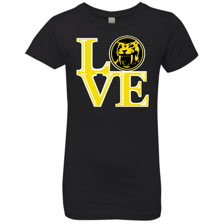 T-Shirts Black / YXS Yellow Ranger LOVE Girls Premium T-Shirt