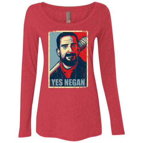 T-Shirts Vintage Red / Small Yes Negan Women's Triblend Long Sleeve Shirt