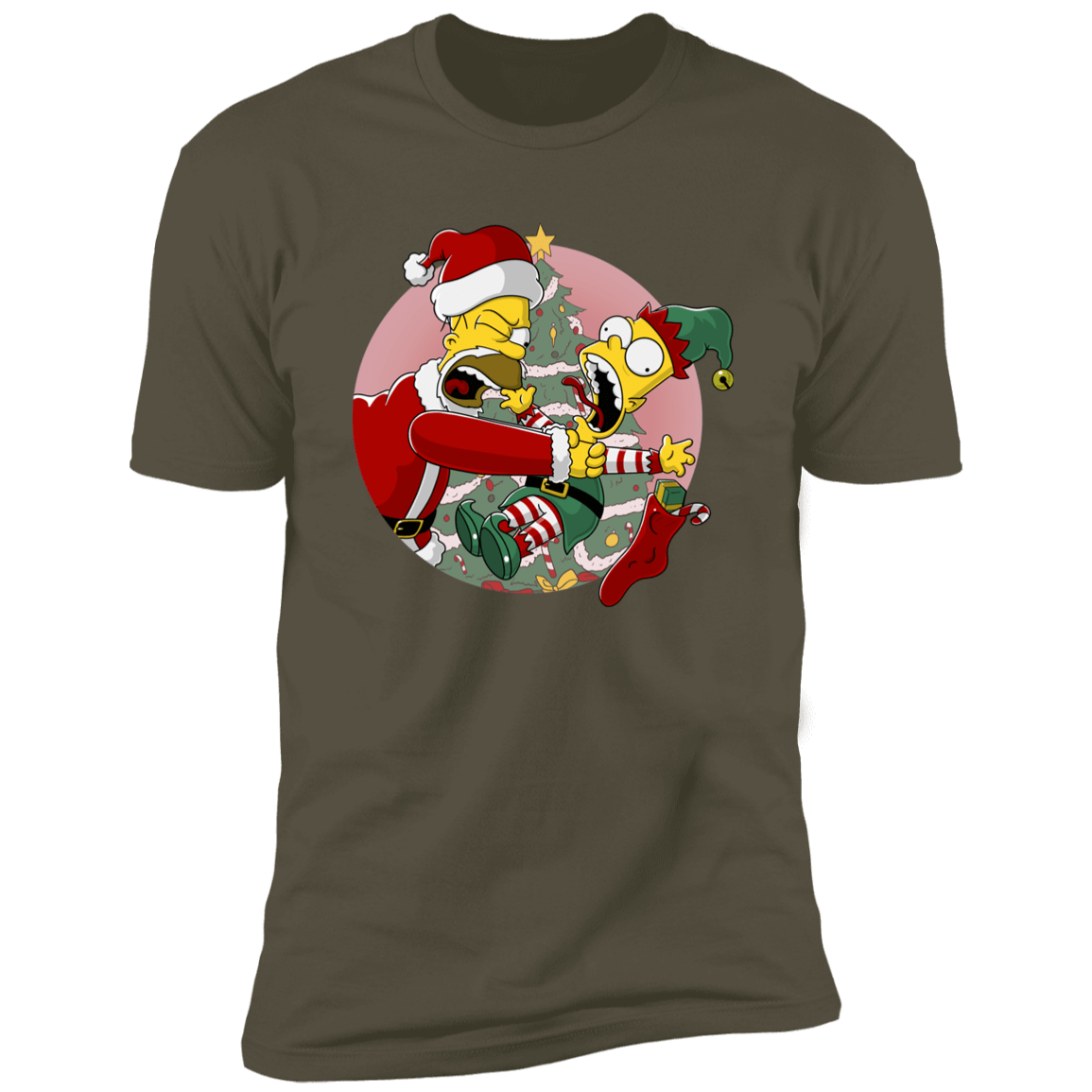 T-Shirts Military Green / S You are not Santa's Helper Men's Premium T-Shirt