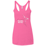 T-Shirts Vintage Pink / X-Small YOU SHALL NOT PASS (2) Women's Triblend Racerback Tank