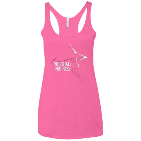 T-Shirts Vintage Pink / X-Small YOU SHALL NOT PASS (2) Women's Triblend Racerback Tank