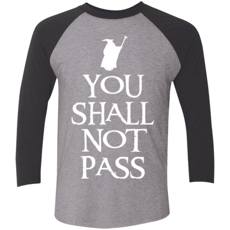 T-Shirts Premium Heather/ Vintage Black / X-Small You shall not pass Men's Triblend 3/4 Sleeve