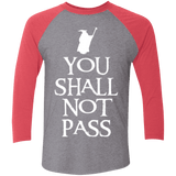 T-Shirts Premium Heather/ Vintage Red / X-Small You shall not pass Men's Triblend 3/4 Sleeve