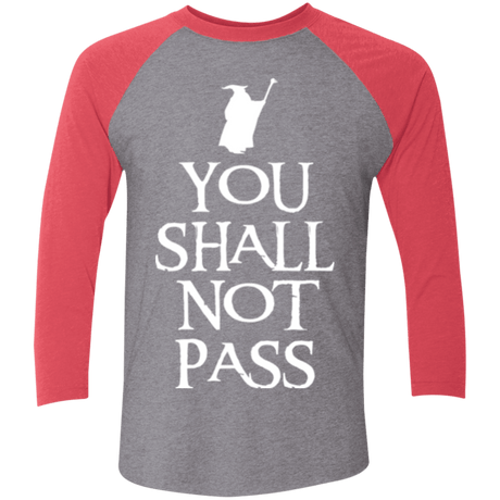 T-Shirts Premium Heather/ Vintage Red / X-Small You shall not pass Men's Triblend 3/4 Sleeve
