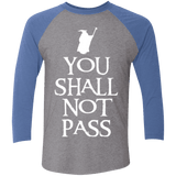 T-Shirts Premium Heather/ Vintage Royal / X-Small You shall not pass Men's Triblend 3/4 Sleeve