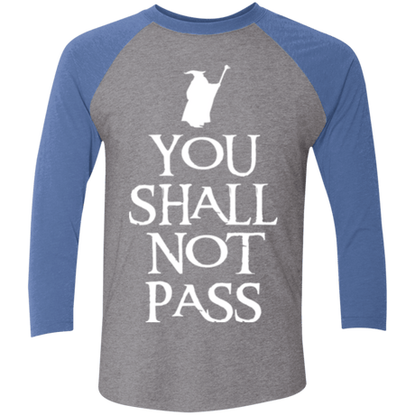 T-Shirts Premium Heather/ Vintage Royal / X-Small You shall not pass Men's Triblend 3/4 Sleeve