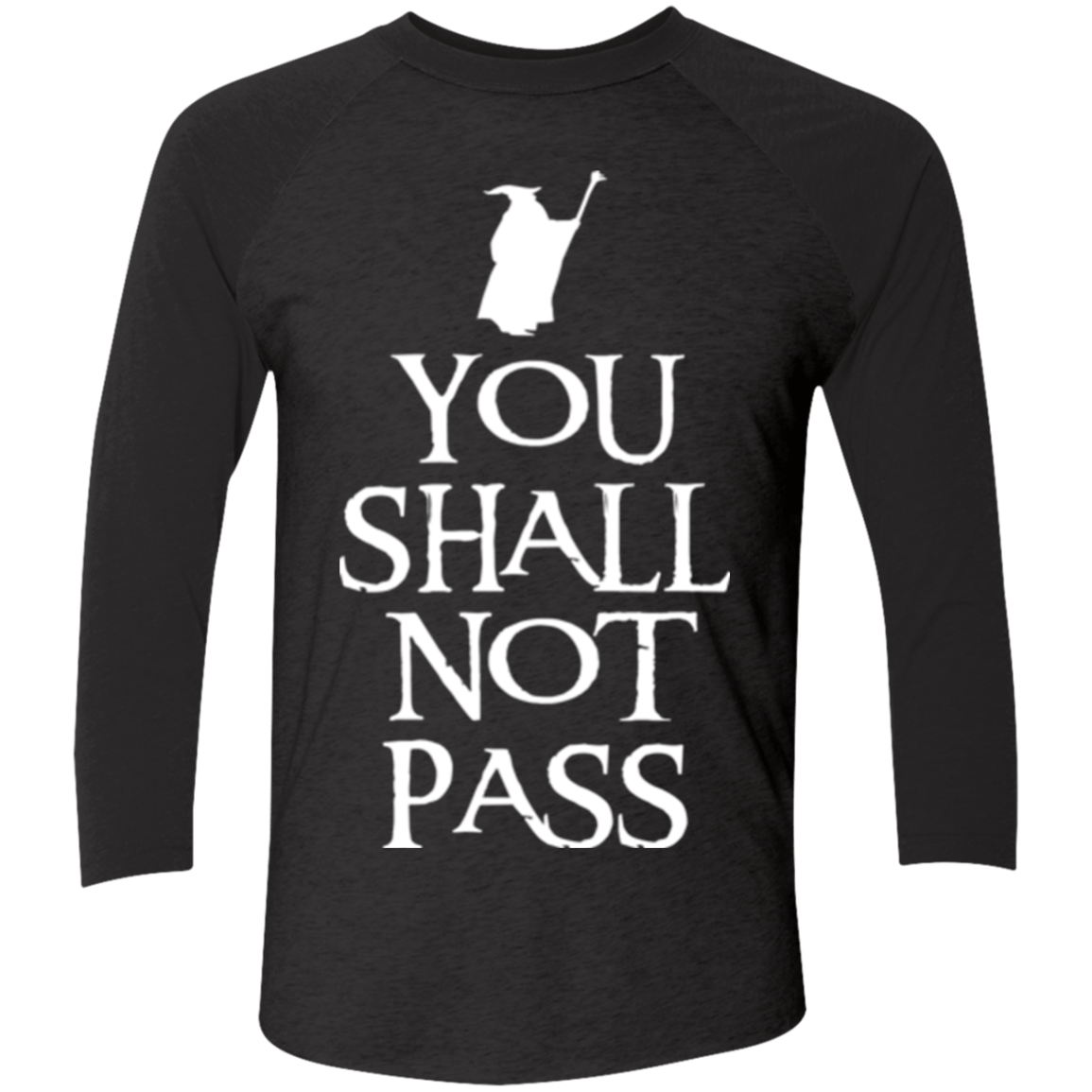 T-Shirts Vintage Black/Vintage Black / X-Small You shall not pass Men's Triblend 3/4 Sleeve