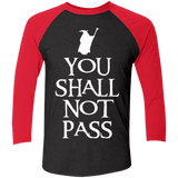 T-Shirts Vintage Black/Vintage Red / X-Small You shall not pass Men's Triblend 3/4 Sleeve