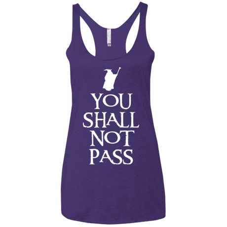T-Shirts Purple / X-Small You shall not pass Women's Triblend Racerback Tank