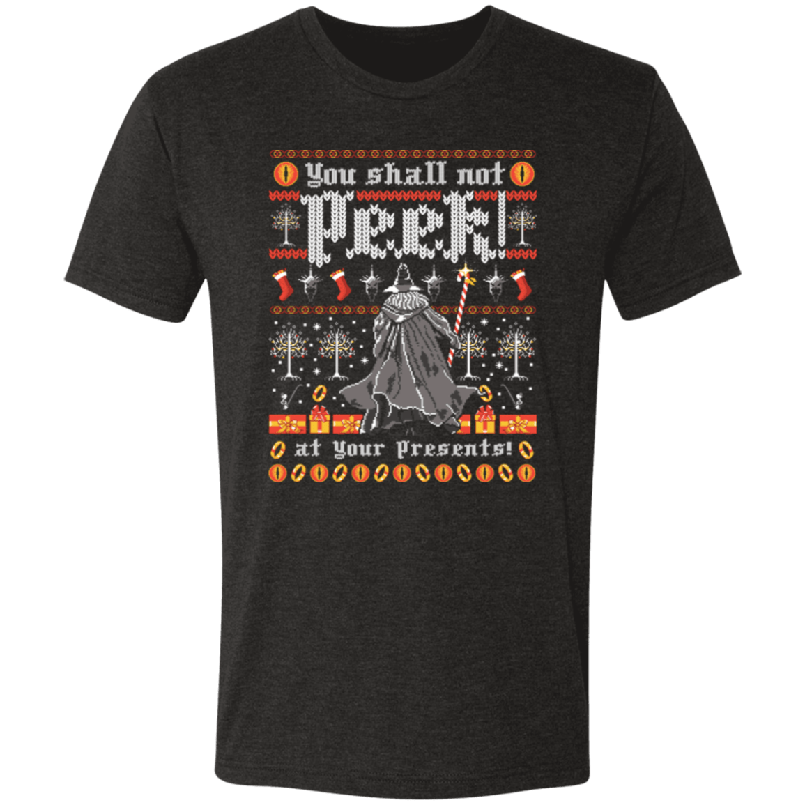 T-Shirts Vintage Black / S You Shall Not Peek Men's Triblend T-Shirt