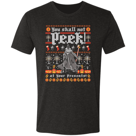 T-Shirts Vintage Black / S You Shall Not Peek Men's Triblend T-Shirt