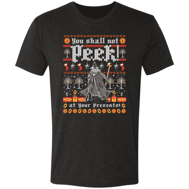 T-Shirts Vintage Black / S You Shall Not Peek Men's Triblend T-Shirt