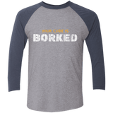 T-Shirts Premium Heather/Vintage Navy / X-Small Your Code Is Borked Men's Triblend 3/4 Sleeve