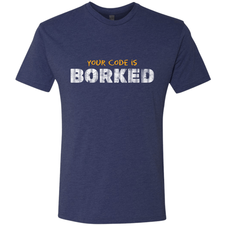 T-Shirts Vintage Navy / Small Your Code Is Borked Men's Triblend T-Shirt