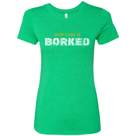 T-Shirts Envy / Small Your Code Is Borked Women's Triblend T-Shirt