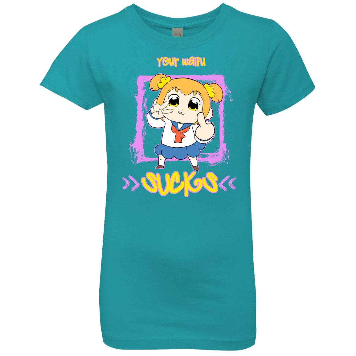 T-Shirts Tahiti Blue / YXS Your Waifu Girls Premium T-Shirt