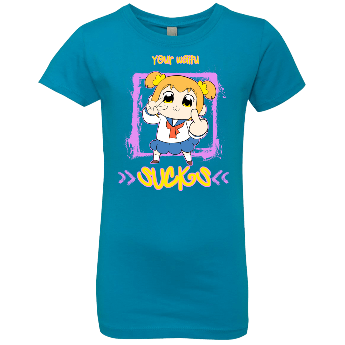 T-Shirts Turquoise / YXS Your Waifu Girls Premium T-Shirt